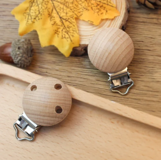 High quality baby pacifer clip suspender clip wood