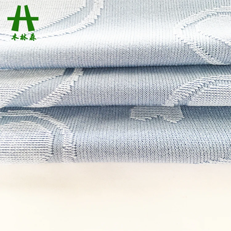 Mulinsen Textile Knitted 32s Cool Cotton Poly Span Jacquard Fabric
