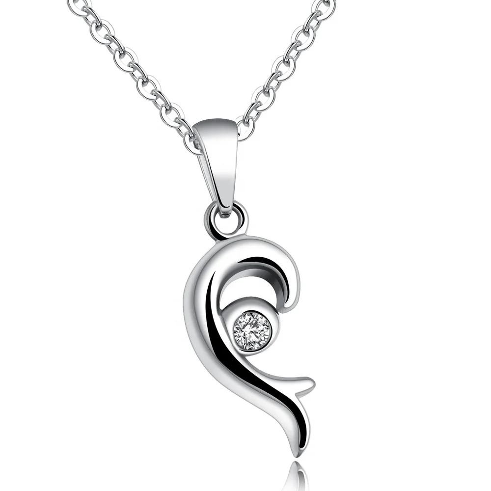 Most Popular CZ Couple Broken Heart Teething Necklace Amber Biwa Pearl Mala Necklace