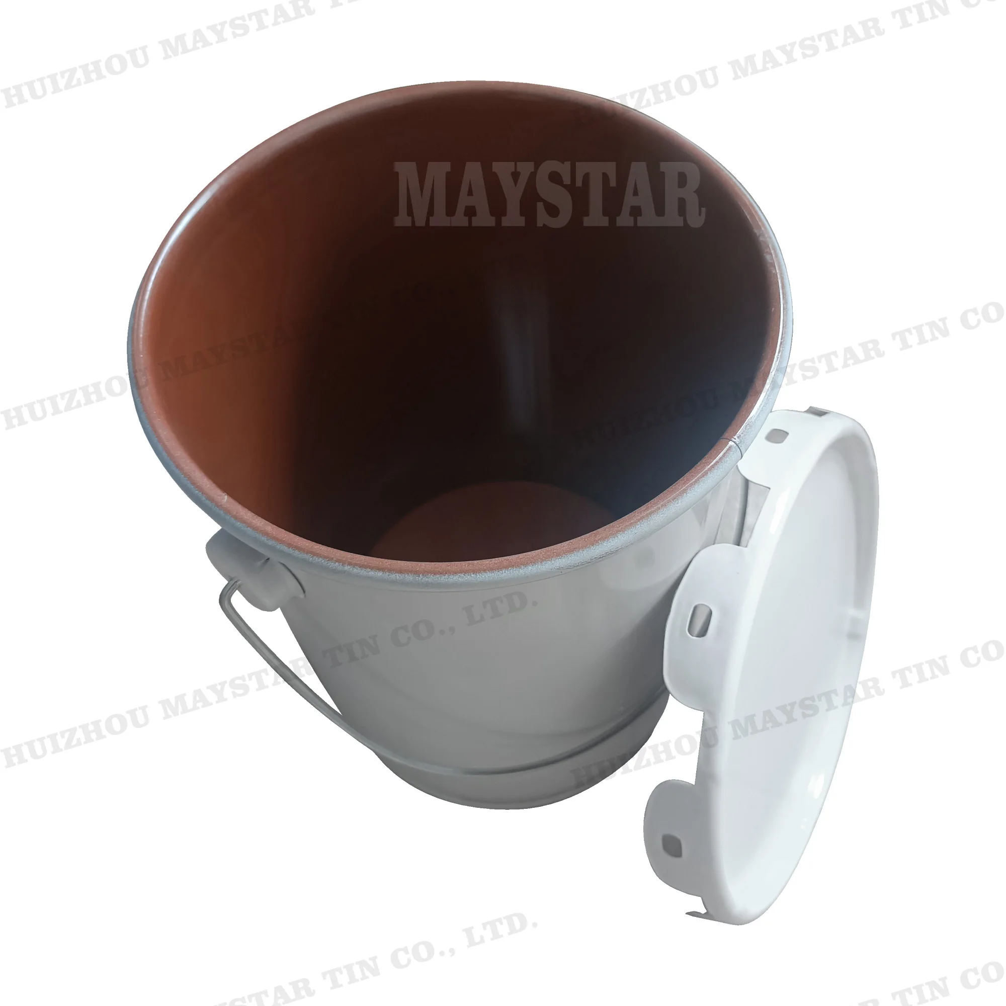 0.6 Thicker 4 Liter Conical Printed 1 Gallon Metal Pail Paint Solvent Tinplate Bucket