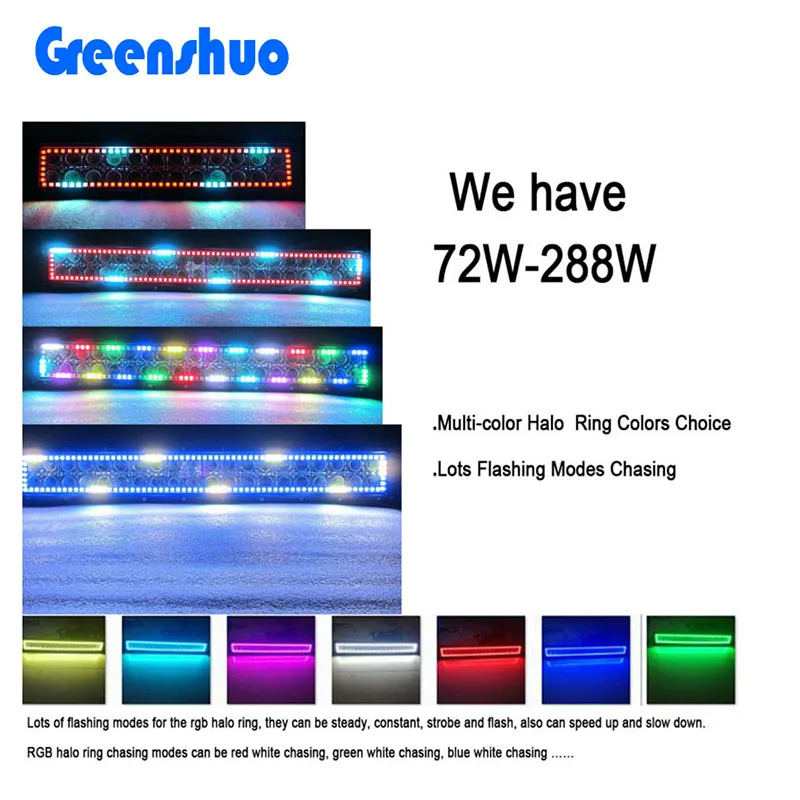 Wholesale 15 to 50inch 12v Rgb Chasing Light Bar Led Bar Light 4x4
