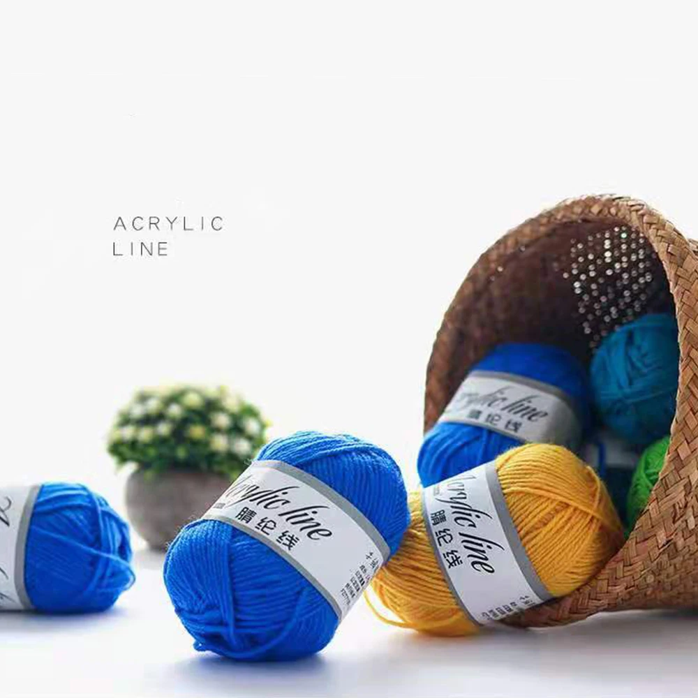 Hotselling Chinese colorful anti shrinking anti pilling knit 4 ply acrylic yarn for knitting crochet