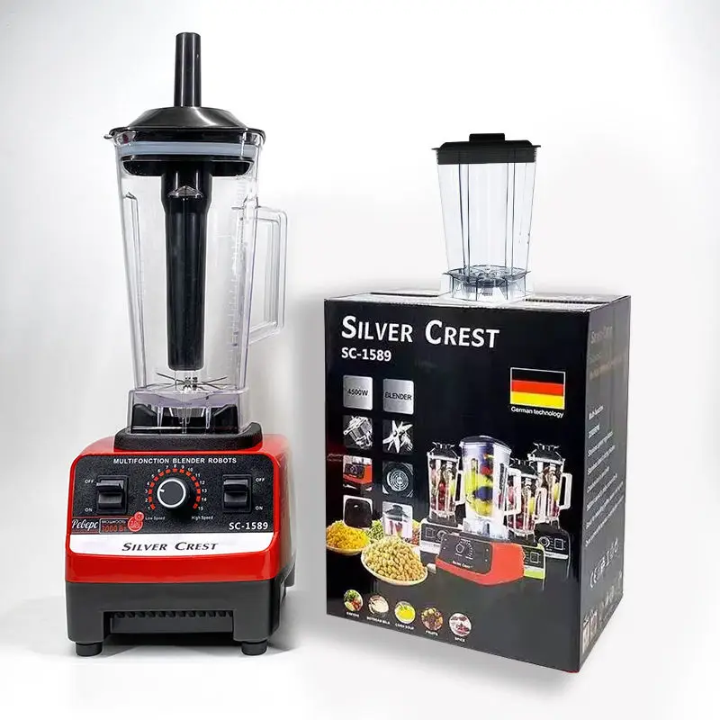 Twin Cups silver crest 2 in 1 4500W Big Powerful Smoothies Maker Large Commercial Blender