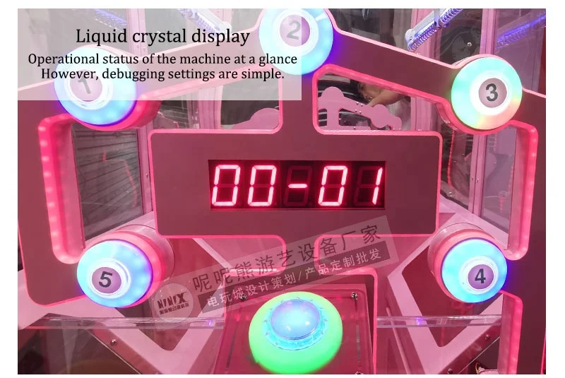 Coin operated game machine 1 players claw crane machine made in china