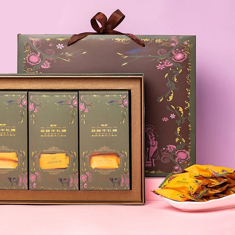 
2021 hotsales Walnut Sweets Milk And Walnut Flavor Nougat milk Walnut mixed candy 