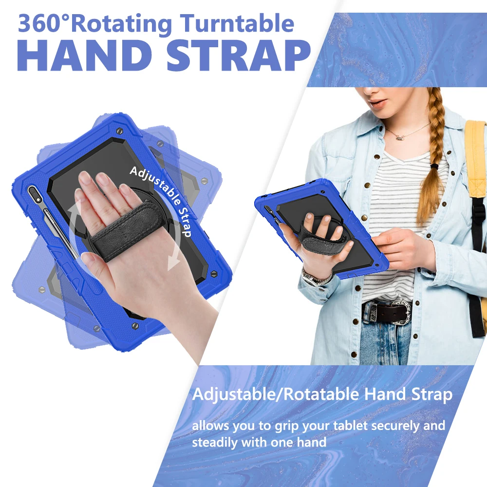 Rotating Shockproof case for Samsung galaxy tab S7 Plus12.4 SM-T970 T975 wholesales protective