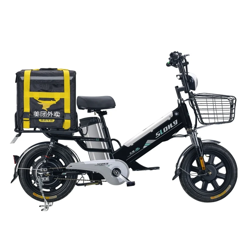 Manufacturer China Double Battery Electric Bicycle 350W Brushless Gearless Motor 16 Inch Electric Bike