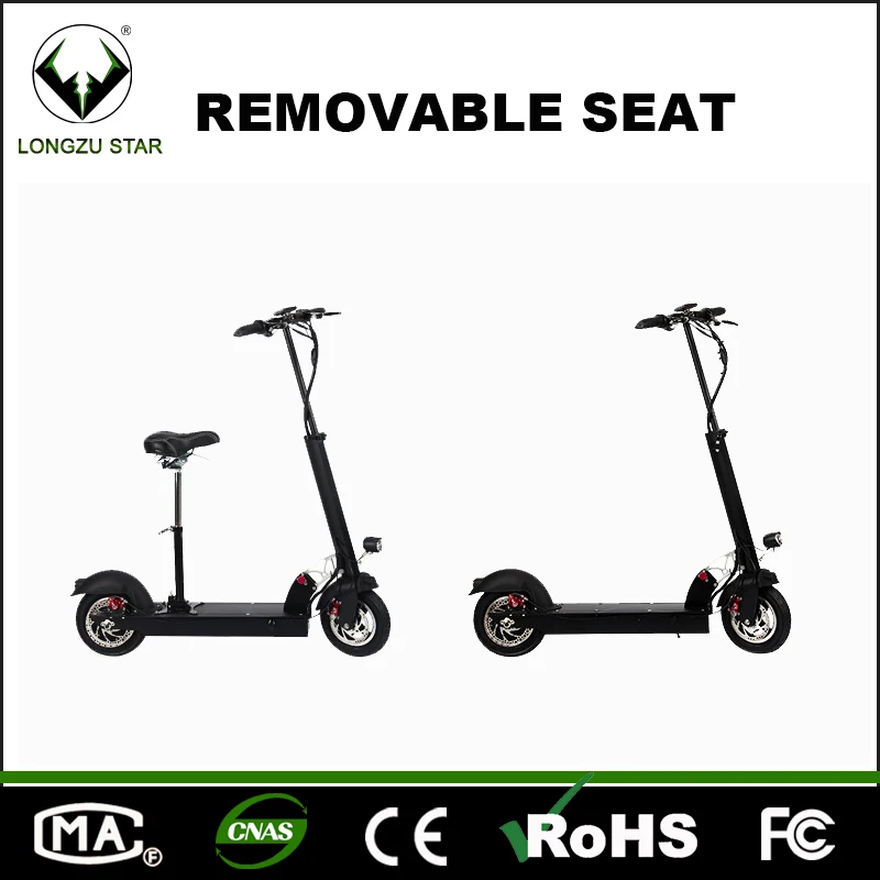 48V 10A 10Inch foldable electric scooter with seat Off-road Two-wheel Powerful Scooter New Design disc brake Drop Shipping
