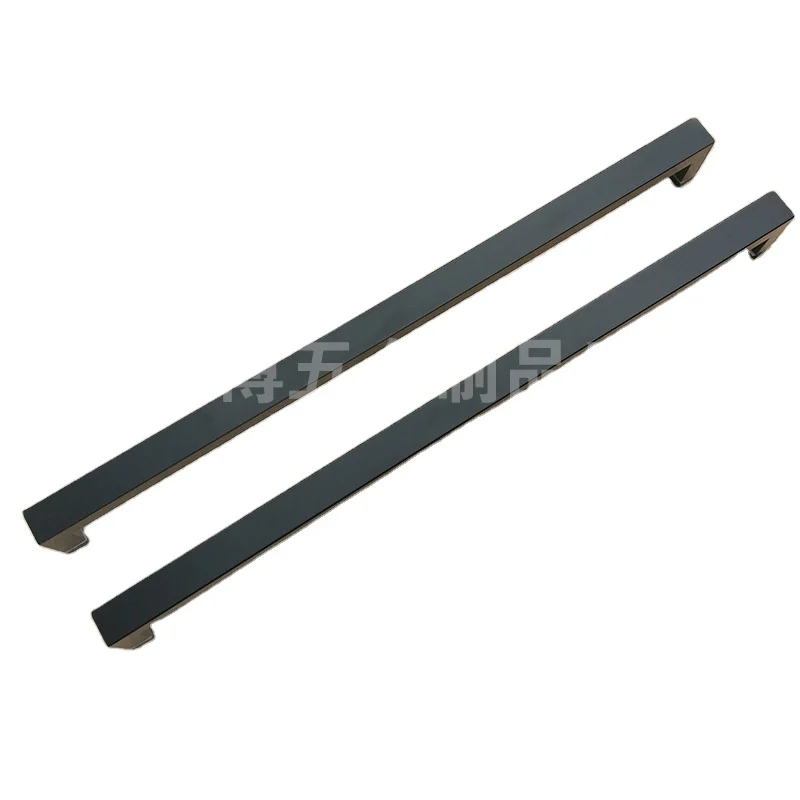 Single side square shape matt black stainless steel shower door handle