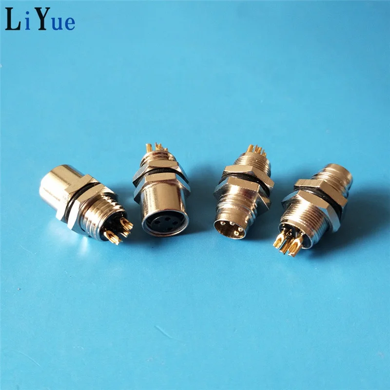 M8 3pin 4Pin водонепроницаемый IP67 Штекерный экранированный разъем для промышленности