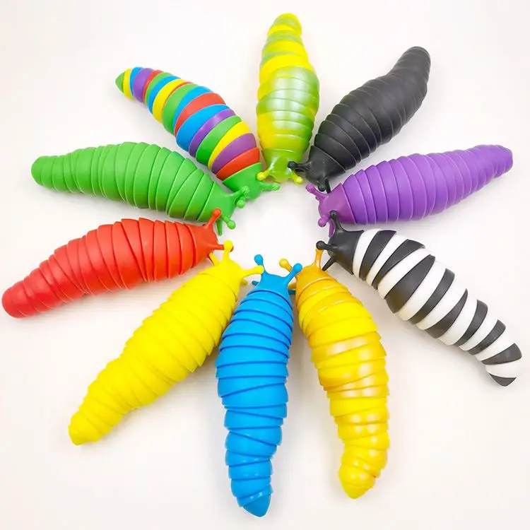 2022 Wholesale Amazon Popular Stress Relief Toys Fidget Slug Toys 3d Finger Fidget Slug