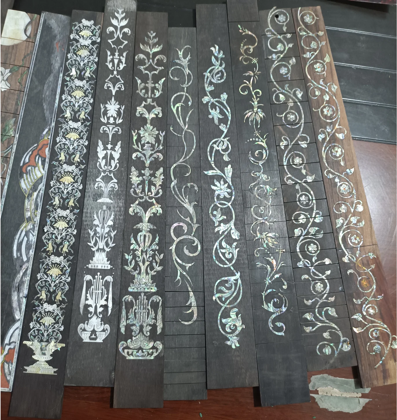 Musical instrument accessories Shell ebony wood acrylic inlay Source Guitar Fingerboard & Position mark manufacturer