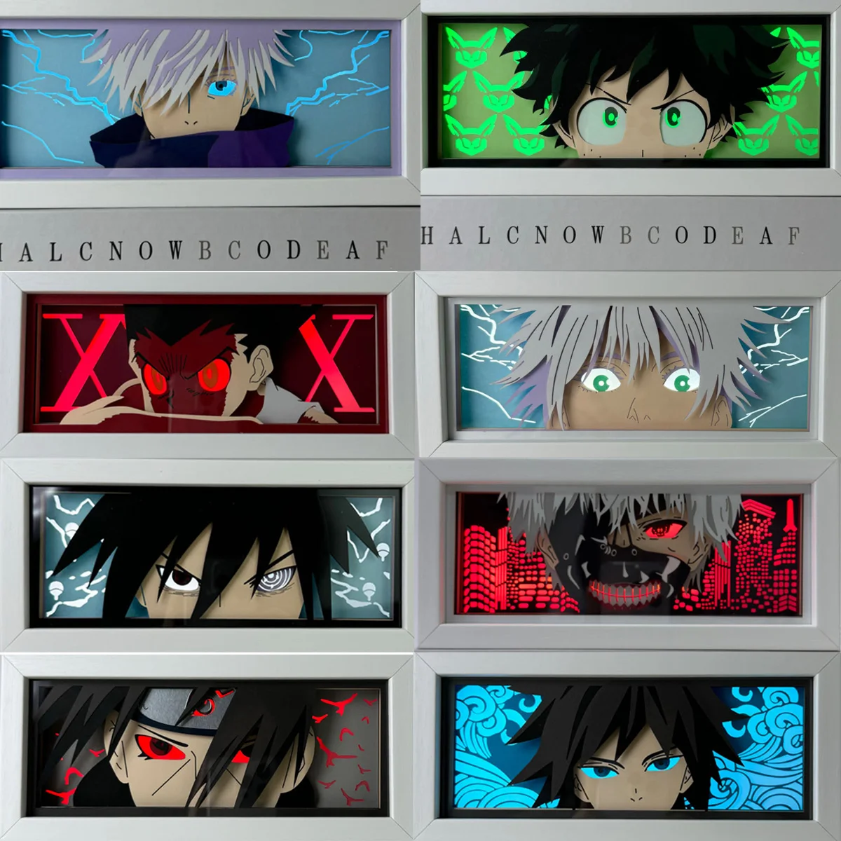 New Design Night Light Desk Carved LED Anime Action Figure 3d Night Light Paper Lamps