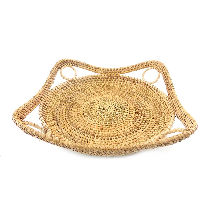 Wooden Rattan Vegetable Bamboo Weaving Fruit Basket