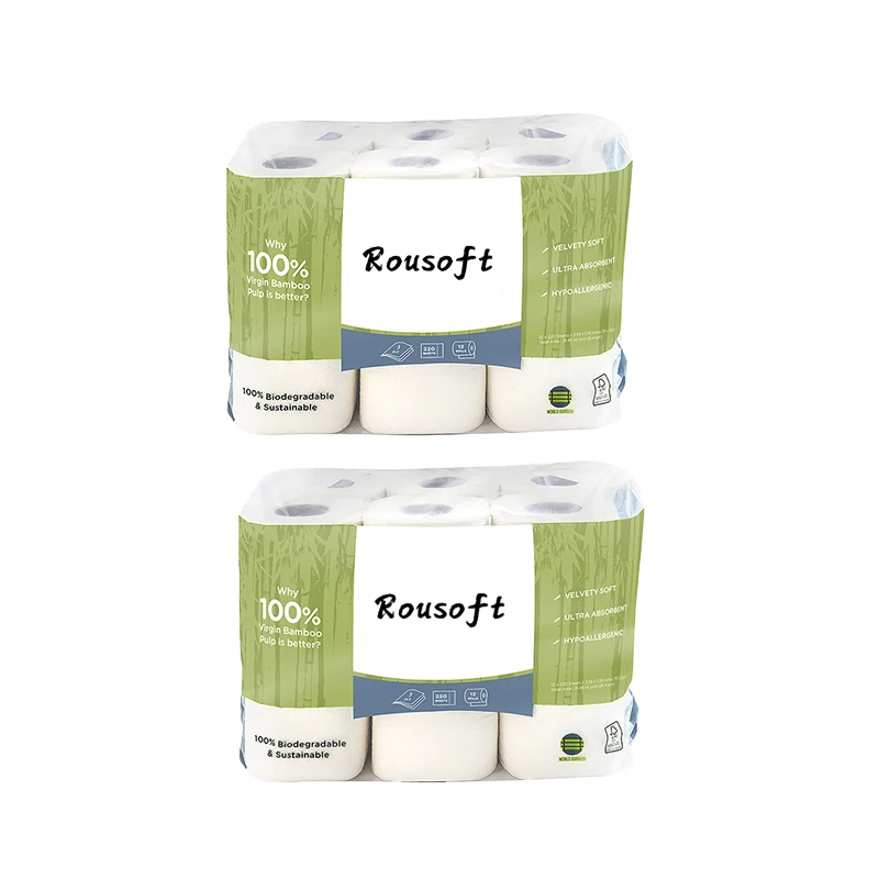 Wholesale High Quality Soft 3 Ply Layers Printed Cheap Toilet Tissue Paper Roll