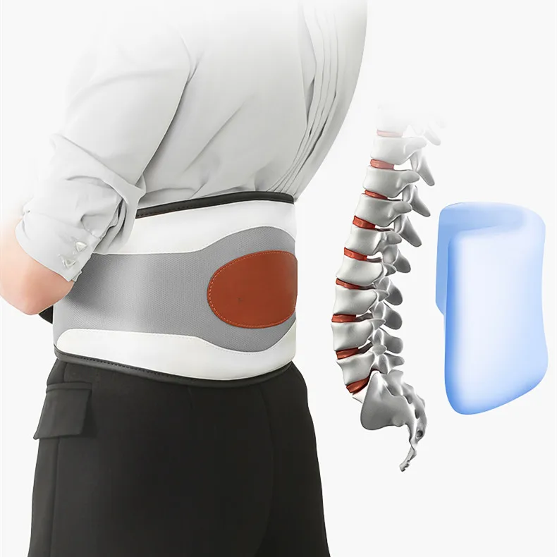 Wholesale OEM Heat Thermal Waist Belt Electric Vibration Lumbar Traction Spine Back Massager