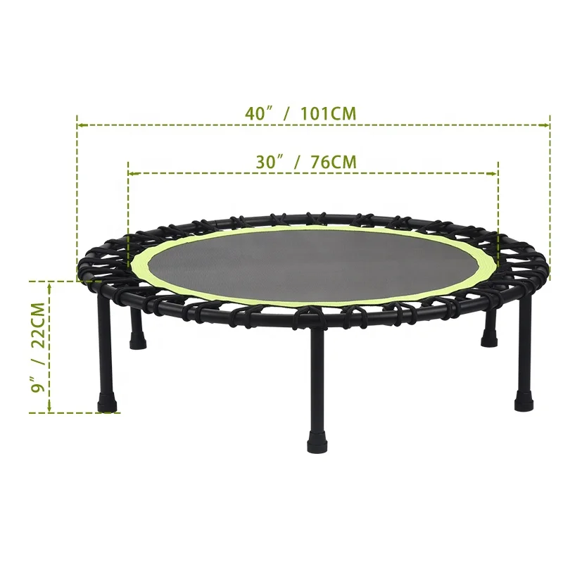38inch Gymnastic Trampolines Outdoor Indoor Jumping Round Fitness Mini Trampoline
