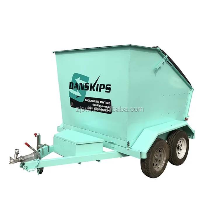 Customized Tandem Axle Skip Bin Tipper Trailer