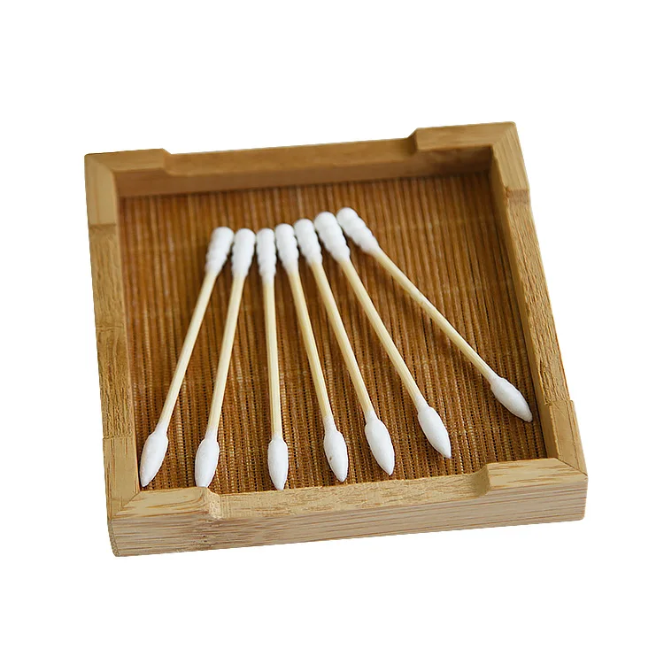 Personal care 100 piece packed eco friendly ear cleaning cotton buds bamboo swab