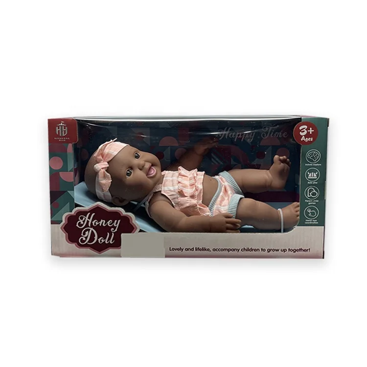 12 inch Full Vinyl Reborn Baby Dolls Black Realistic newborn posing doll  African Baby Dolls Boy Lifelike For Age 3  (1600470485196)