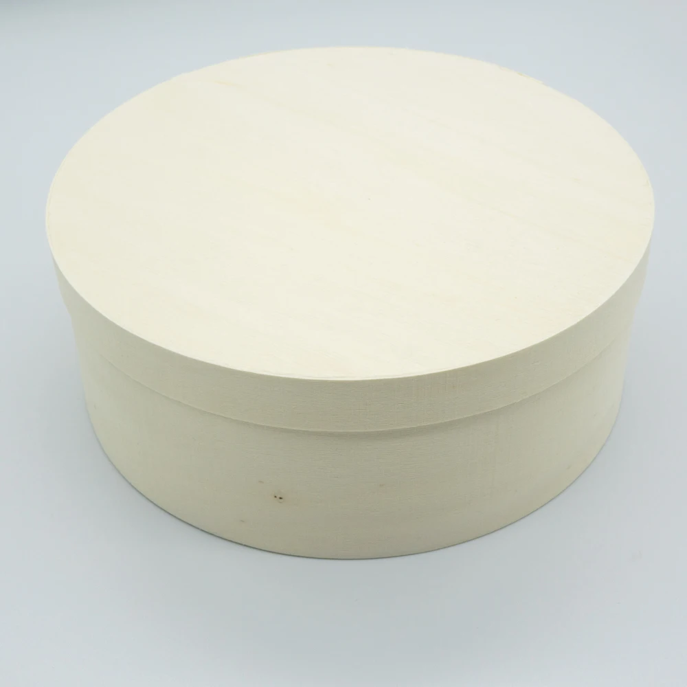 Biodegradable To go Box Put Pulp Pudding Pastry Foot Tart Cake Food Packing Board Round Wooden Chocolate Brie Cheese Boxes