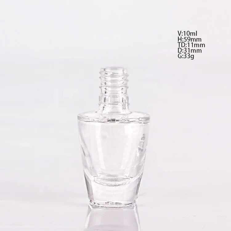 Empty vodka10ml glass bottle with fancy nail polish bottle