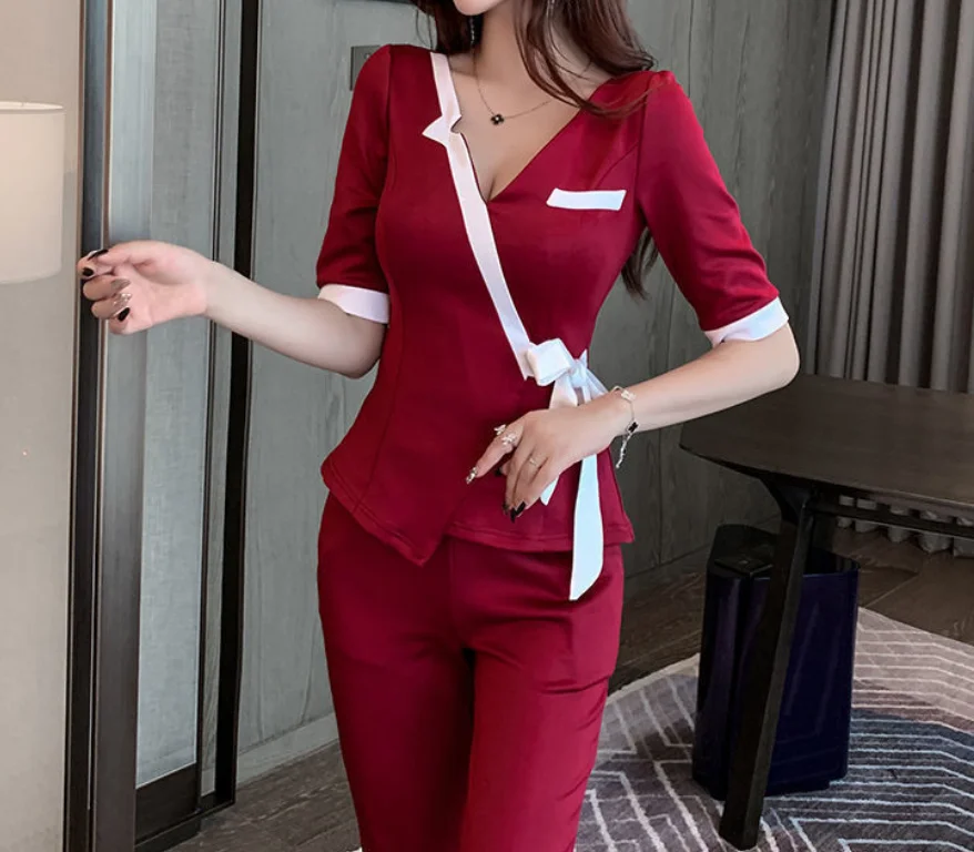 Foot bath technician new work clothes sexy slimming suit health pavilion foot massage bath massage foot work clothes