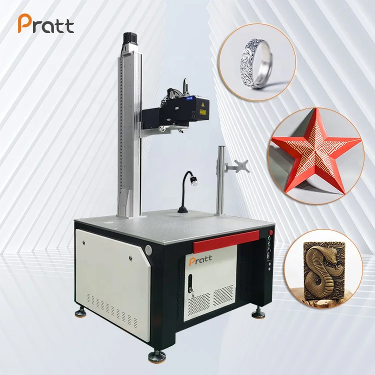 Pratt Fiber/Co2/uv Laser Marking Machine with Visual Positioning System CCD Camera Laser Marking Machine