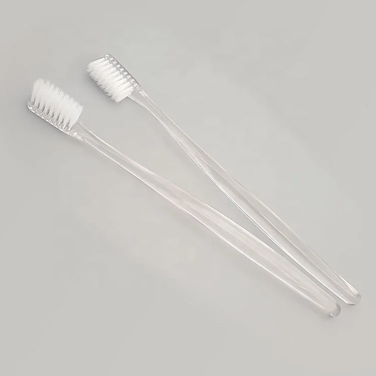 High Grade PETG Material Crystal Toothbrush, Ultra Clear and Transparent, soft charcoal bristles BPA free