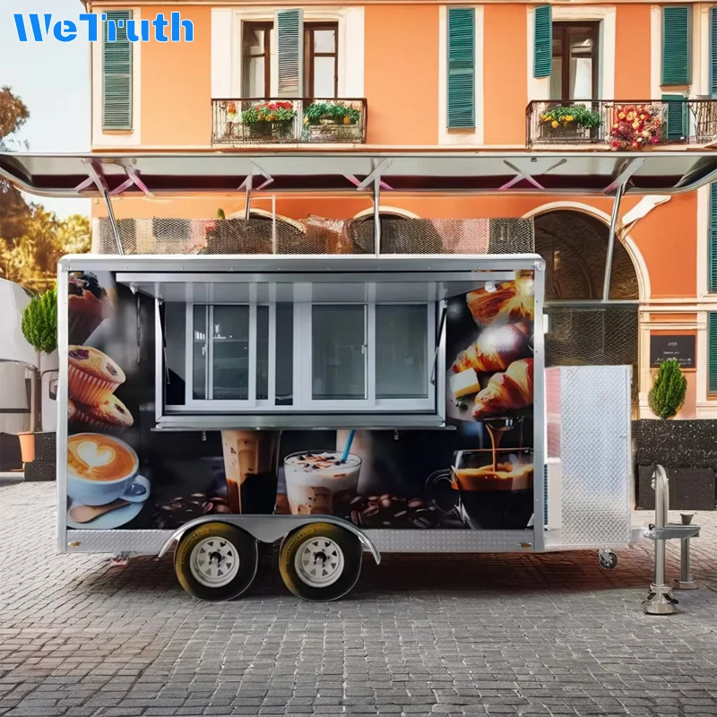 Customized Bbq Camion Mobile Food Truck A Vendre Hotdog Burger Cafe Catering Food Trailer Chinese Fast Food Trucks United States