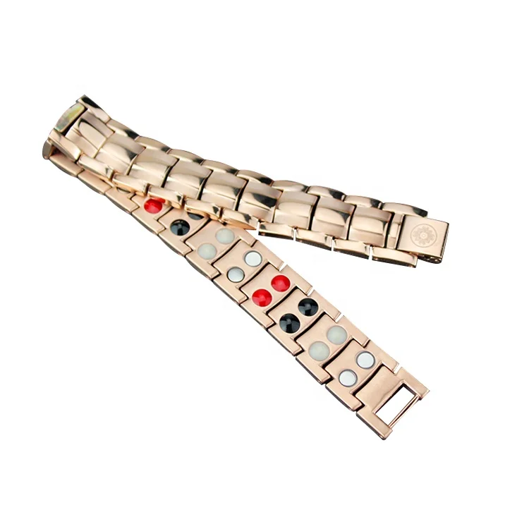 Blood Pressure Control Bracelet Magnetic Titanium Jewelry Health Energy