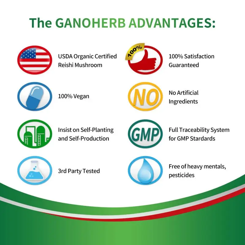 Organic Ganoderma Lucidum Extracto De Reishi Mushroom Spore Capsules Herbal Supplements Powder