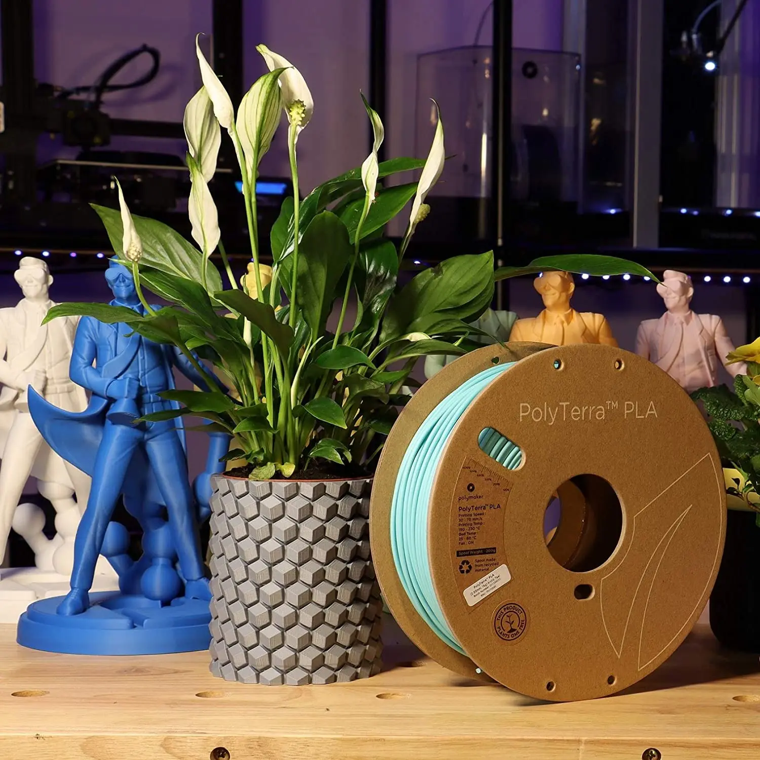 Polymaker PolyTerra PLA нить 3D печати на биопластичной основе матовая 1 75/2 85 мм