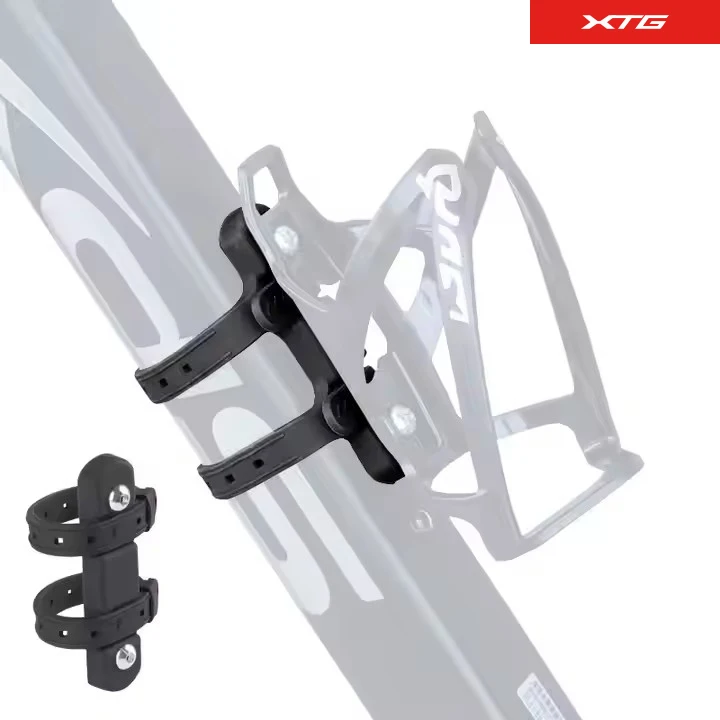 XUNTTING Bicycle Water Bottle Mount Adaptor Silicone Gel Bandage Kettle Cage Strap Seatpost Fork Frame Install Holder Adapter
