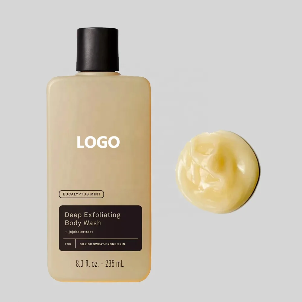 Refreshing Everyday Body Wash Shower Gel For Male + Mint Deep Exfoliating Face Cleanser + Lightweight Face Lotion For Men