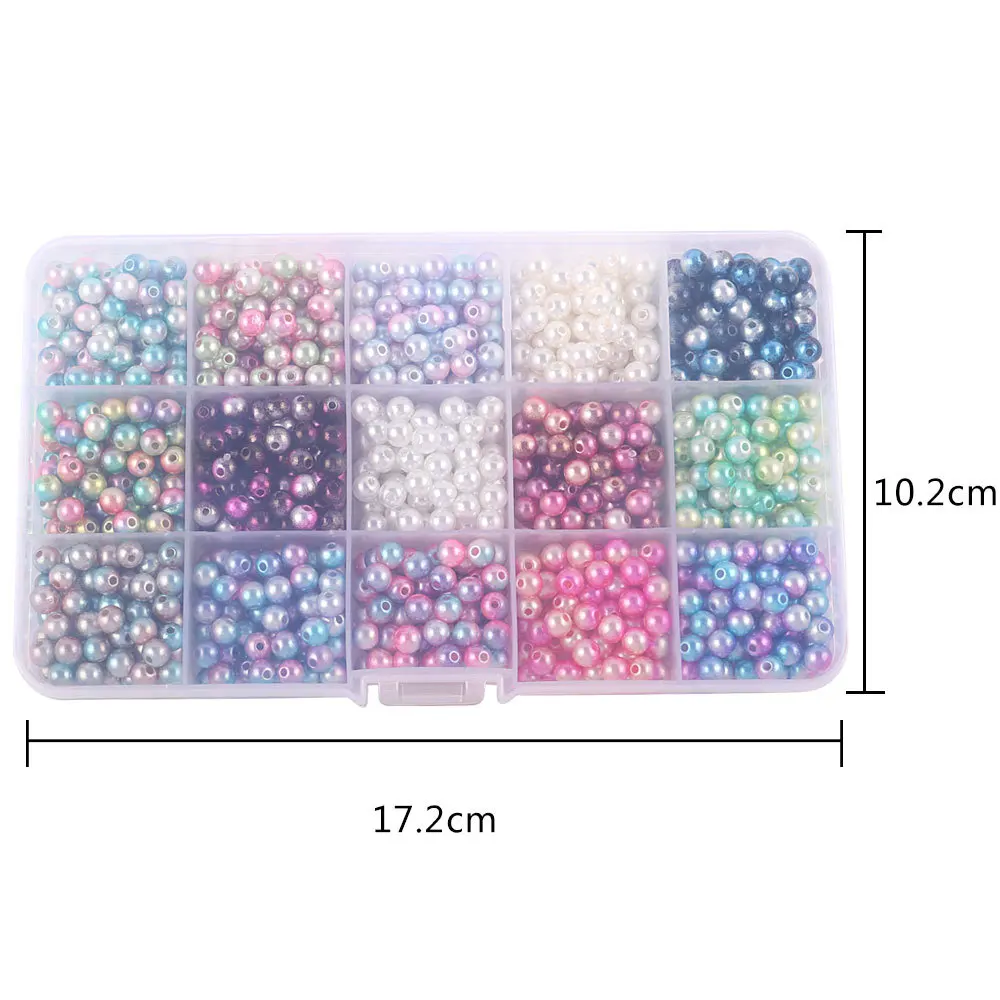 2024 New design Colorful 6/8/10mm plastic bead manufacturing Choose Colors plastic beads wholesale plastic pearl beads