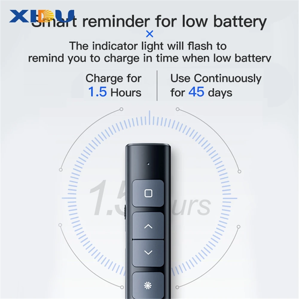 Новая беспроводная горящая лазерная указка XIDU по низкой цене, мощная лазерная указка для презентера, маленькая зеленая лазерная указка 303