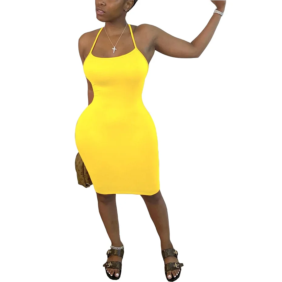 
2021 Hot Sale Casual Dress Bodycon Ladies Backless Dress Women Lady Elegant Girls Short Dresses Sexy Sundresses 