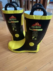 3C Approved Yellow Color Rubber Fire Resistant Firefighter Safety Boots