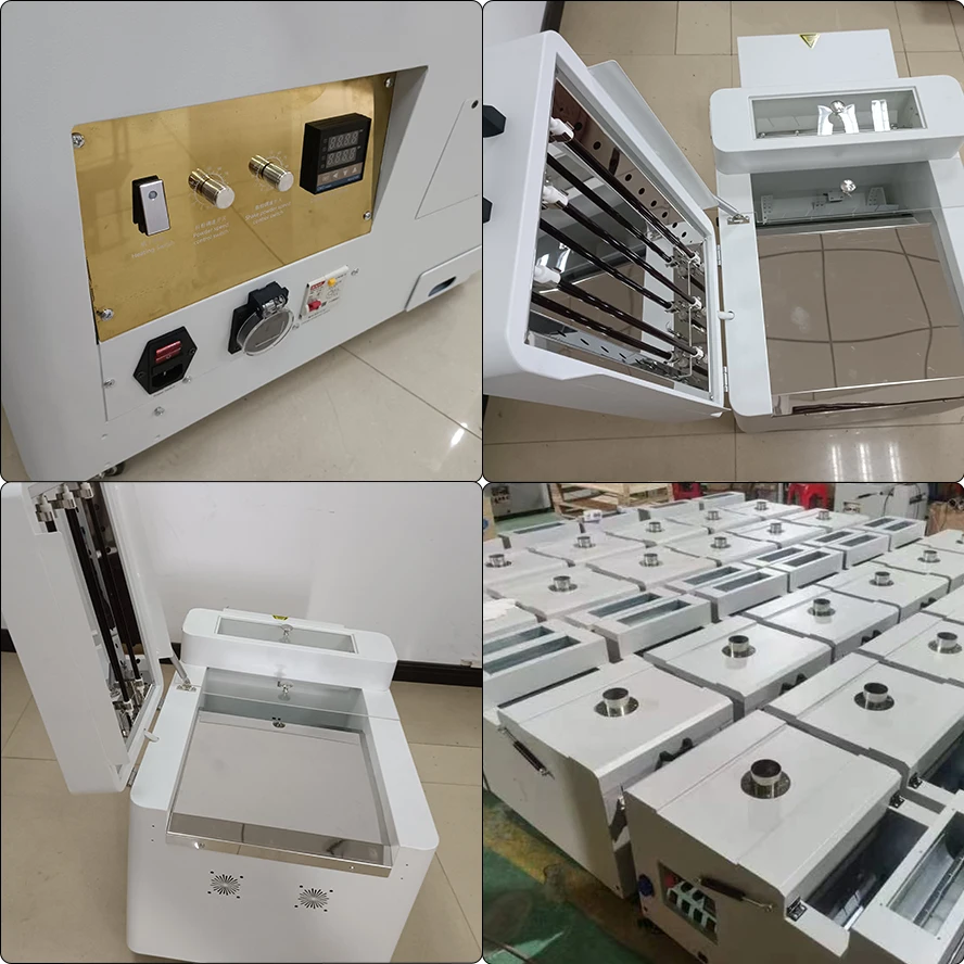 a3 size 30cm small compact dtf powder shaking a curing powder dryer machine