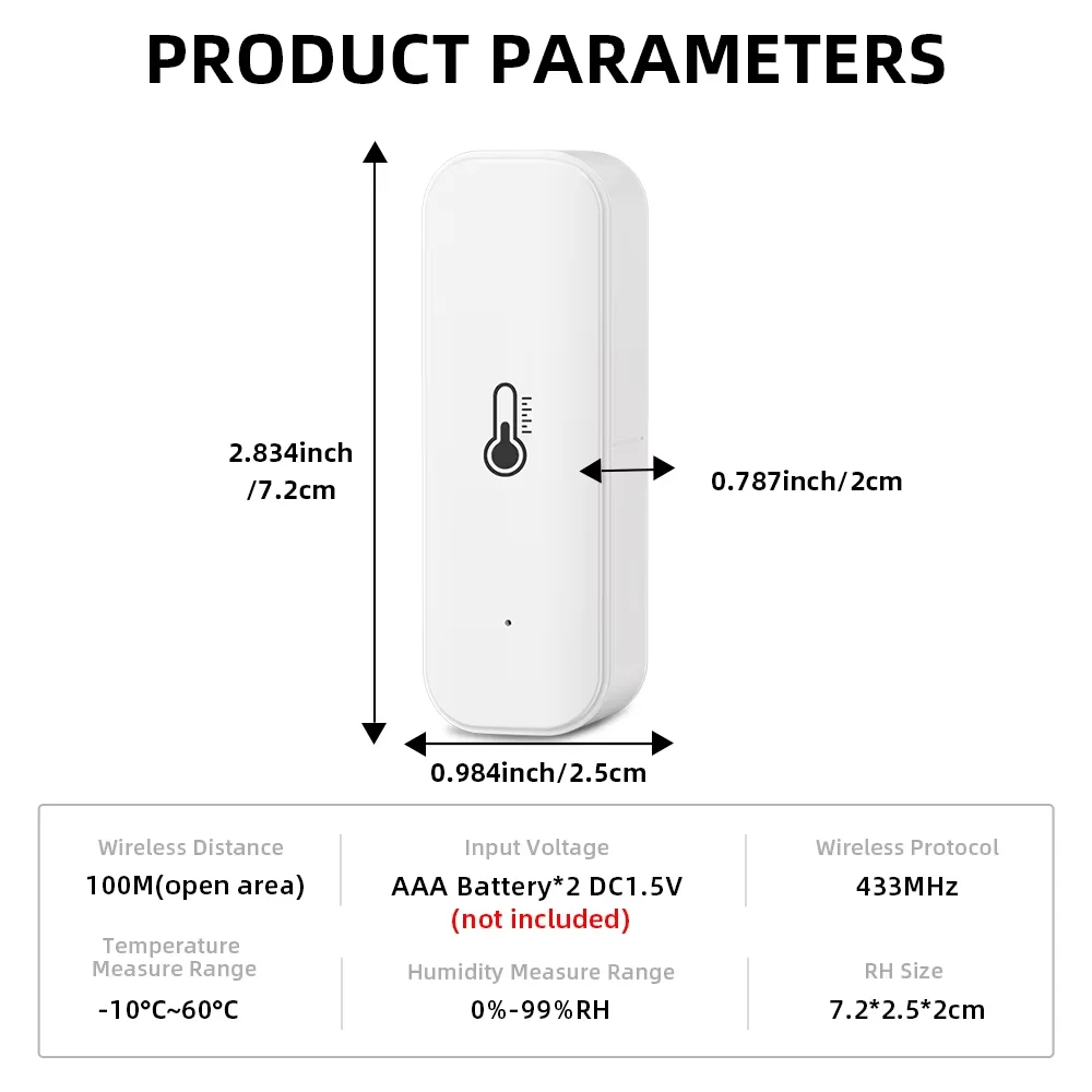 4.3 Inch Display Tuya New Product Smart Home Product WiFi Smart Temperature Humidity Monitor Sensor Kit Support Date Storage