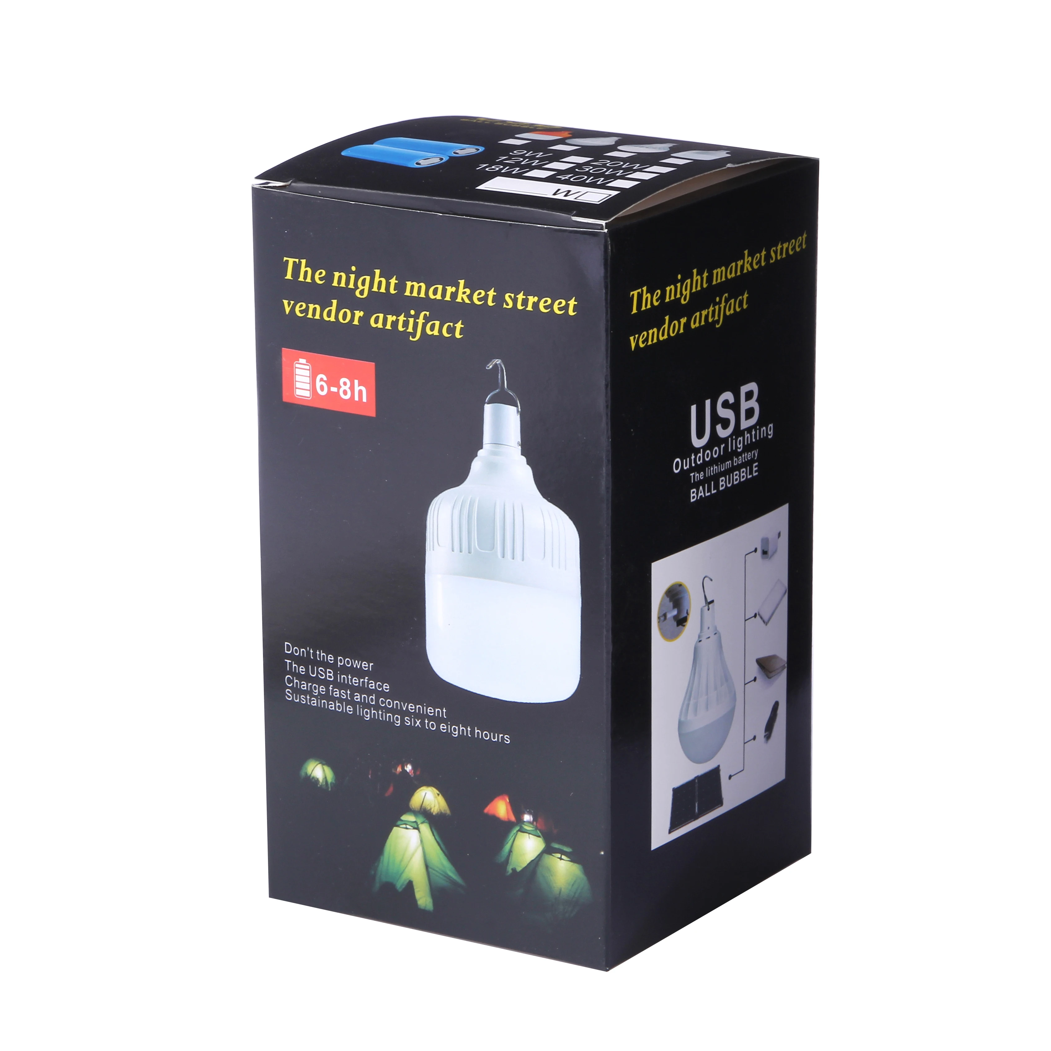 Кемпинг Поход USB зарядки светодиодные лампы 20W перезаряжаемый светодиодный открытый ночник Светодиодная лампа аварийного освещения