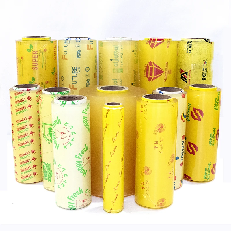 Customization Good Stretch Jumbo Roll PVC Cling Film Food Grade Packaging Plastic Film For Fruit