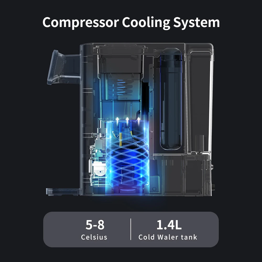 High PPB hot sale home hydrogen water filters with compressor cooling function