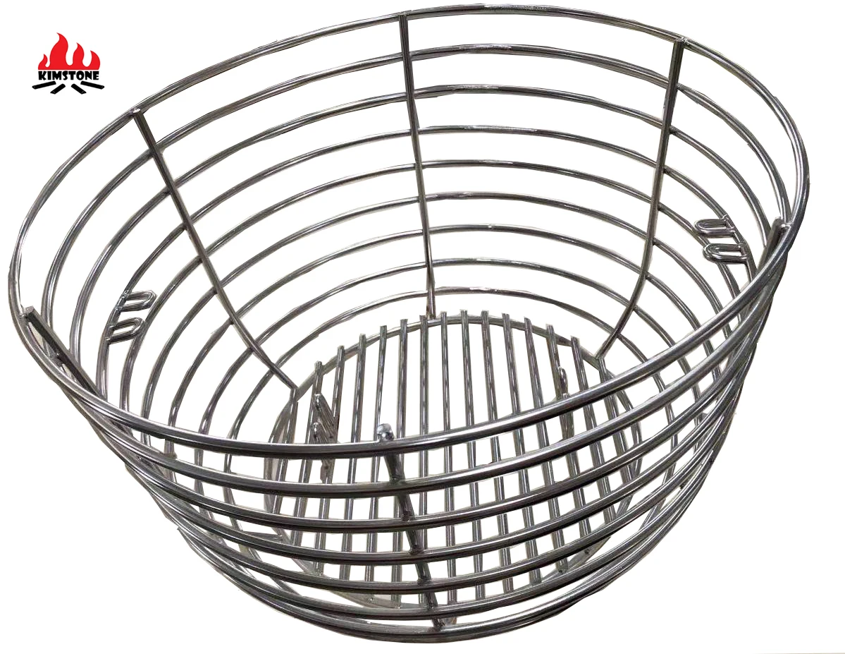 Kimstone Charcoal Bucket Paired With Grill Mesh Using Ceramic Grill Accessories Baking Equipment