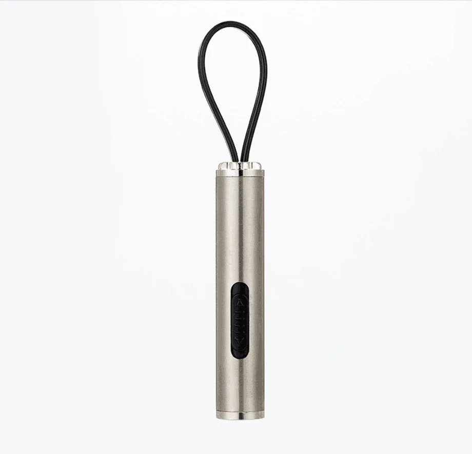 Stainless Steel Dual Function 2 in 1 LED Red Laser Flashlight LED Keychain Lights