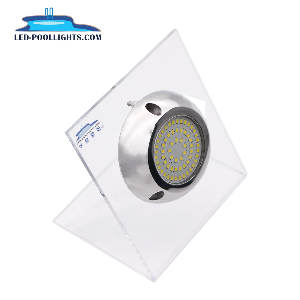Huaxia Super Bright 18W IP68 Waterproof Boat Lights 316SS LED Underwater pool Light 12v Warm White stainless steel pool light