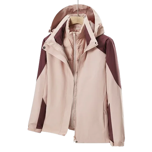 Rushing jacket women three-in-one detachable two-piece set men warm waterproof mountaineering couple jacket
