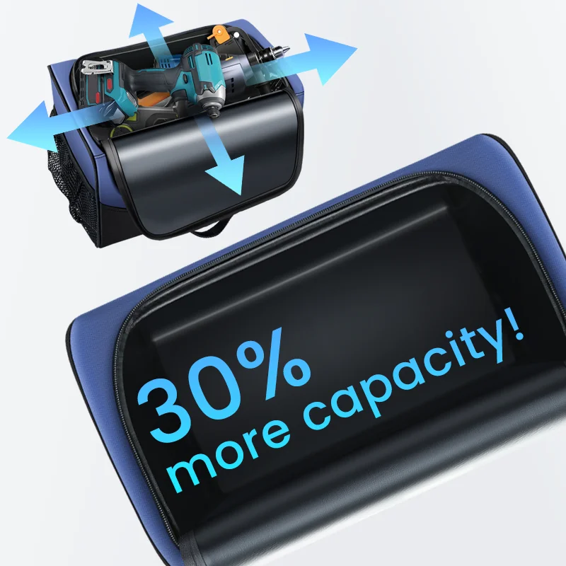 AIRAJ Waterproof Canvas Fabric Carpenters Plumbers  Heavy Duty1680D Oxford Electrical Electricians Tool Bag