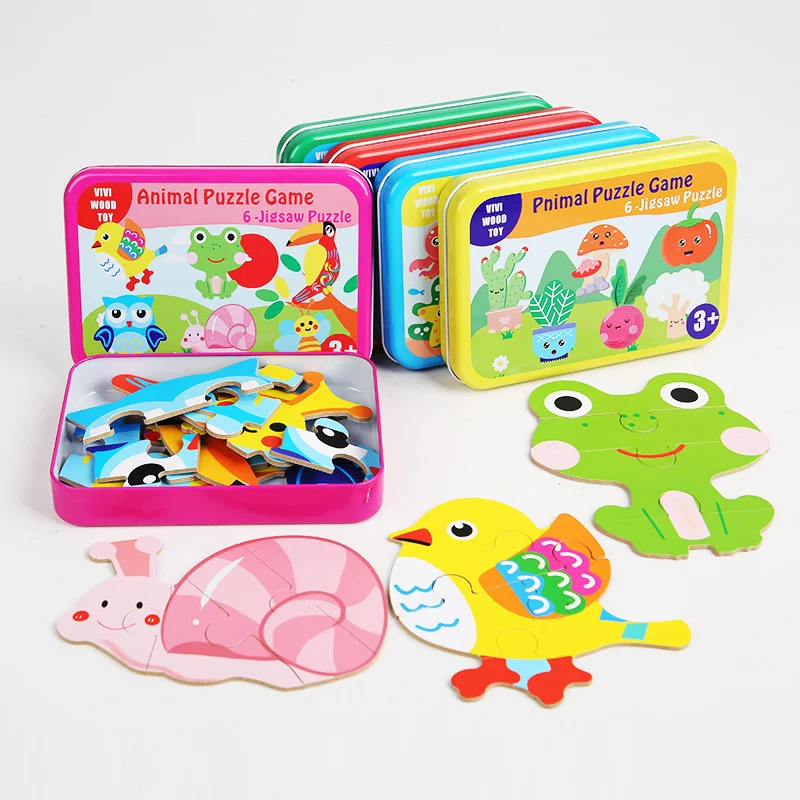 China toy manufacturer early education intellectual development toys iron box animal puzzle kids toys buy online